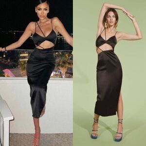 ZARA ASYMMETRIC MIDI DRESS M NWT